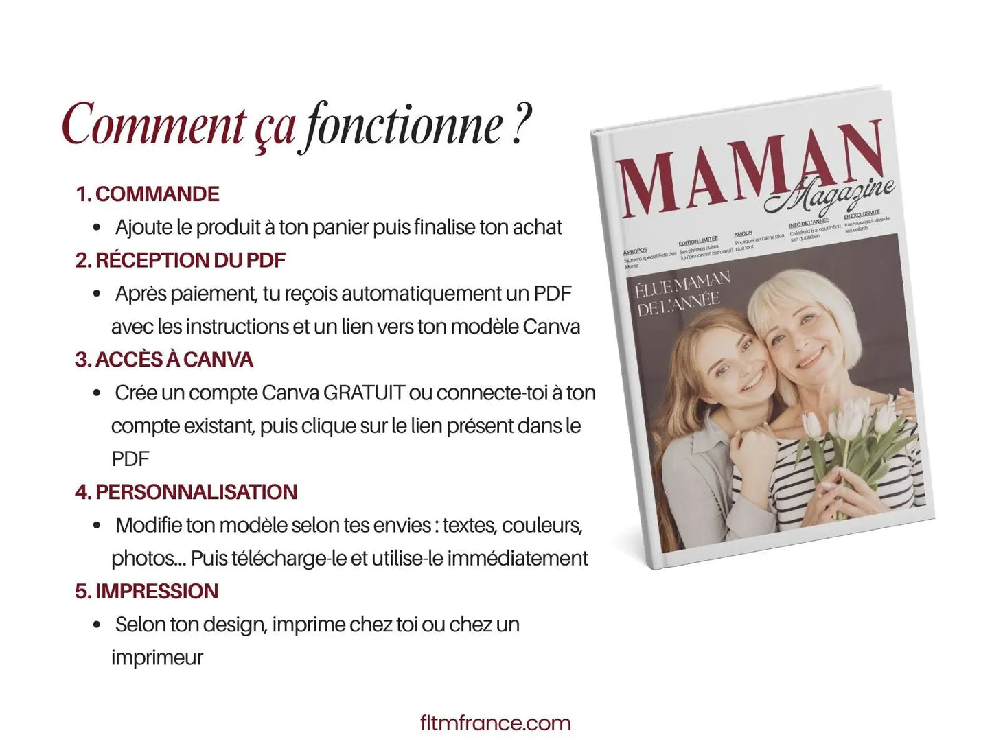 Magazine personnalisé pour maman – Édition spéciale Fête des Mères FLTM