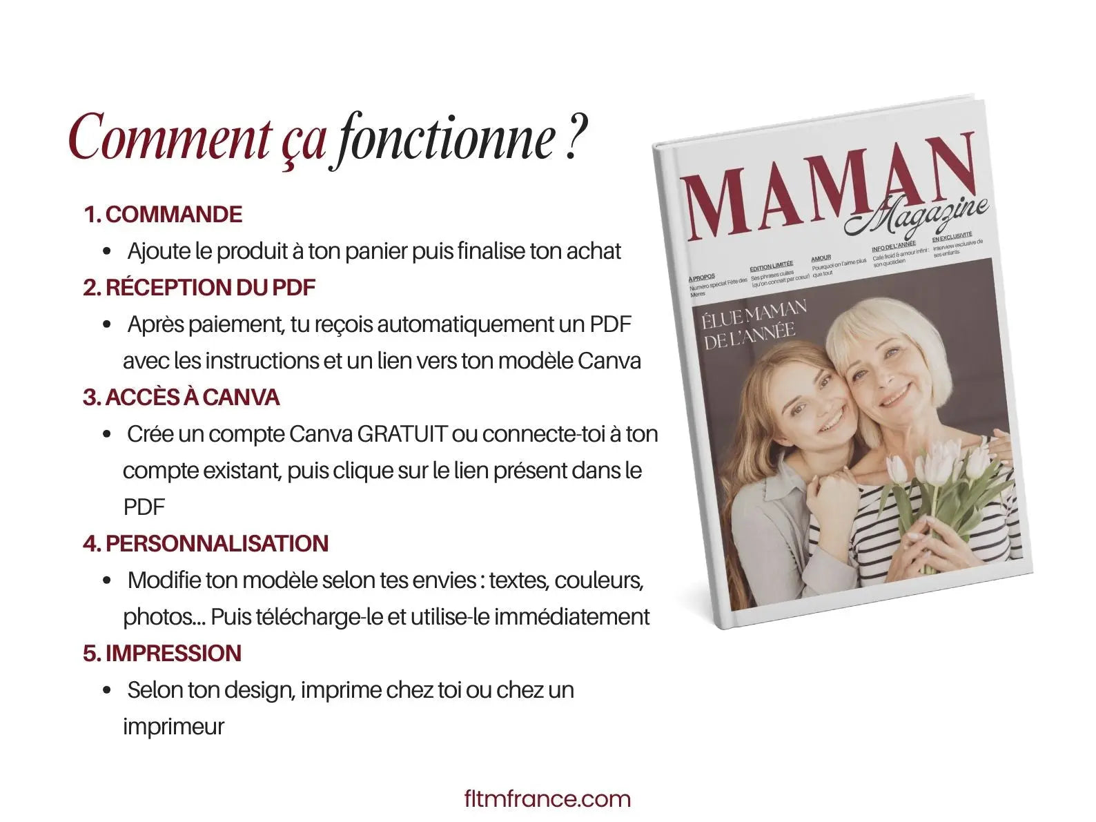 Magazine personnalisé pour maman – Édition spéciale Fête des Mères FLTM