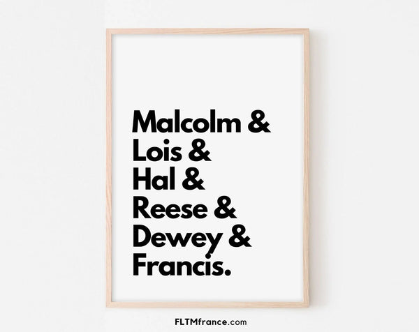 Malcolm, les personnages - Affiche de série