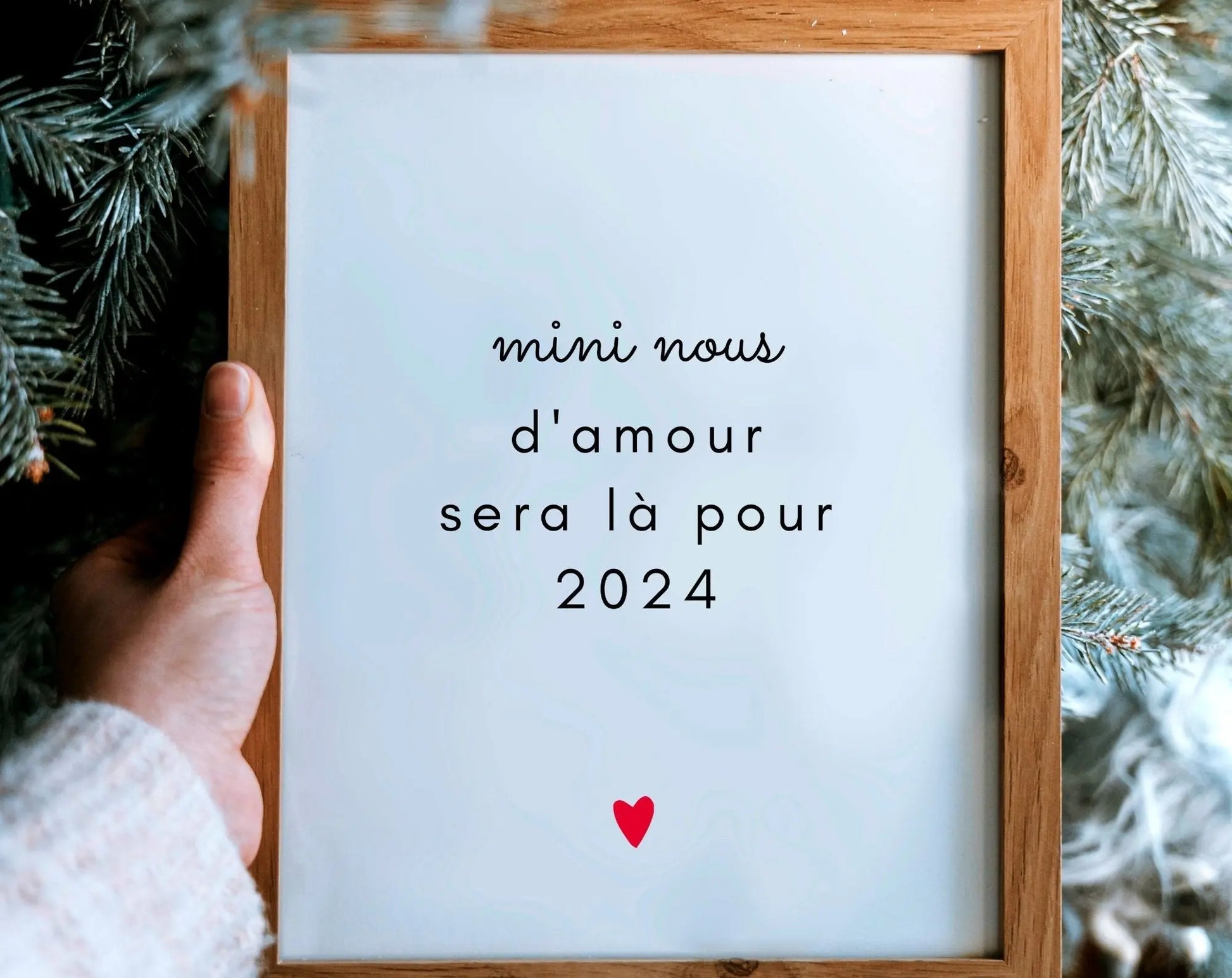 Mini nous d'amour sera là pour 2024 - Annonce originale grossesse FLTMfrance