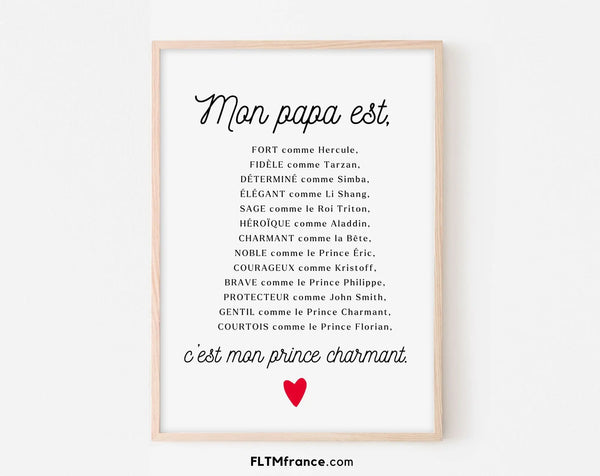 Mon papa est un prince charmant - Affiche humour