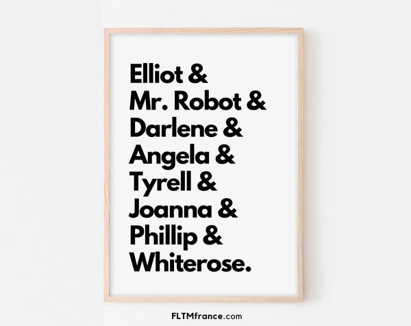 Mr Robot, les personnages - Affiche de série