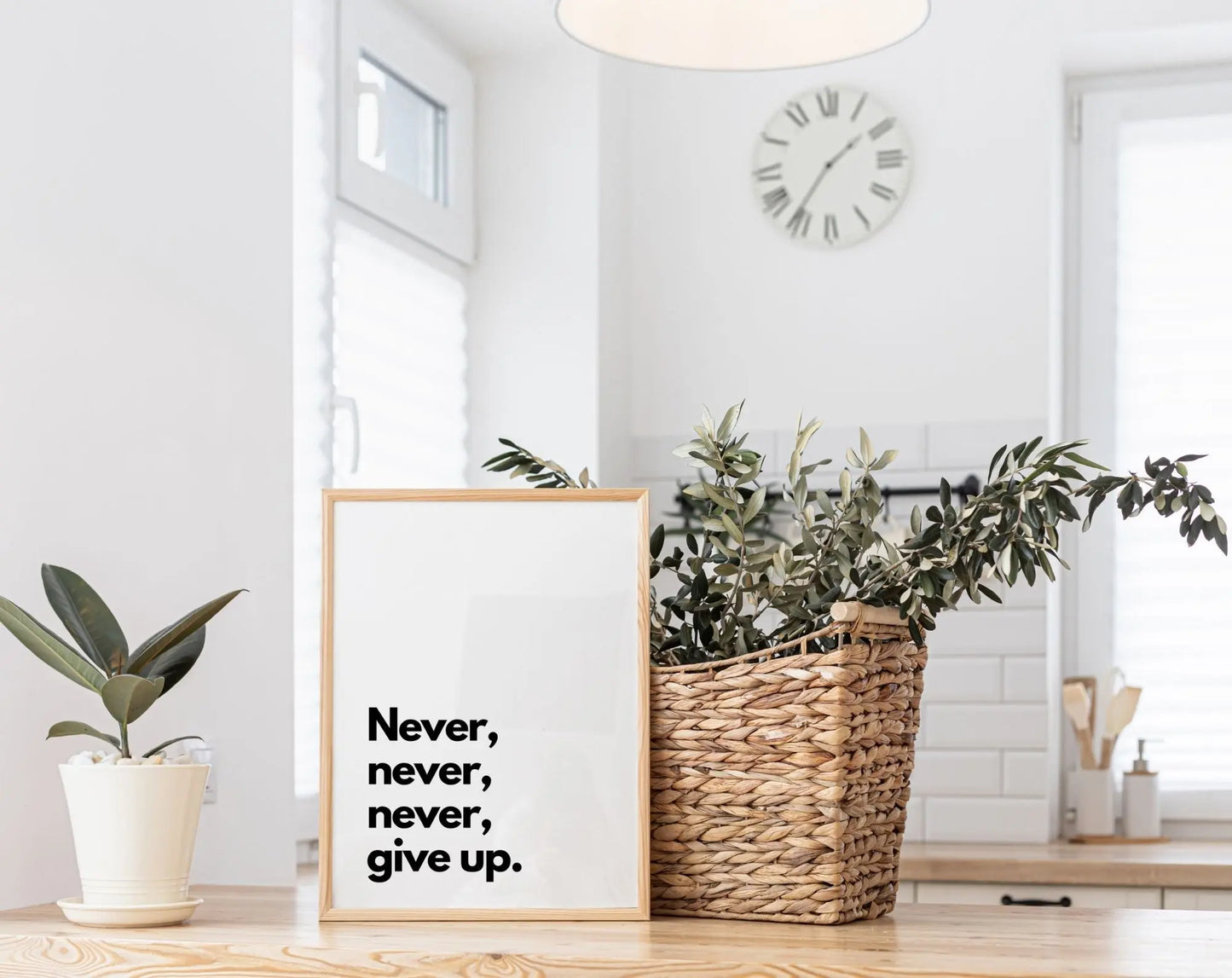 Never give up - Affiche citation FLTMfrance