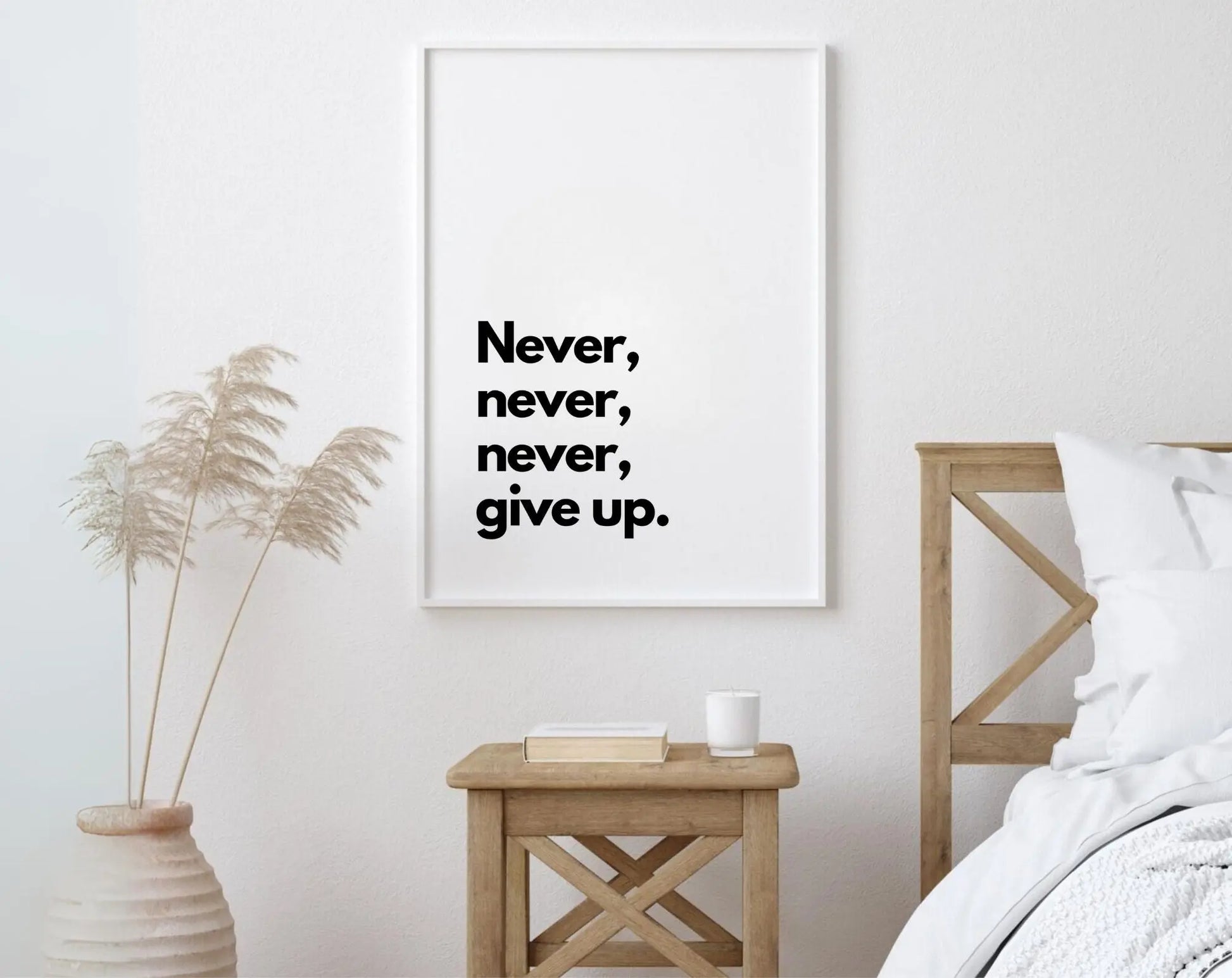 Never give up - Affiche citation FLTMfrance