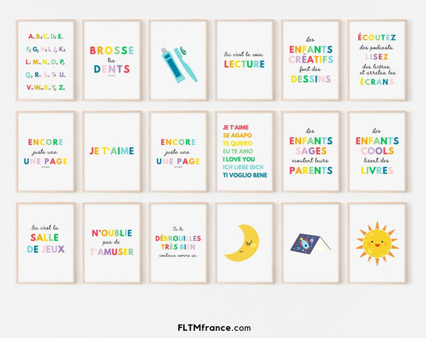 Affiches pédagogiques pour enfants - Poster Montessori