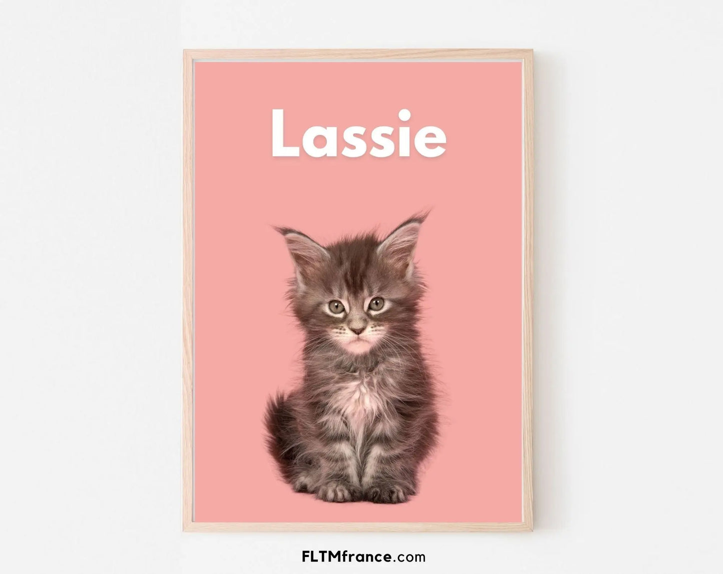 Portrait de chat personnalisé - Affiche animaux de compagnie FLTMfrance