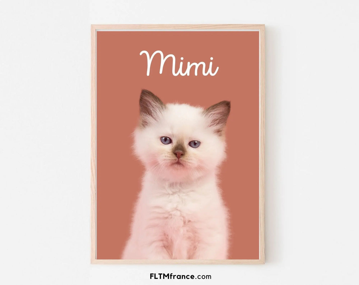 Portrait de chat personnalisé - Affiche animaux de compagnie FLTMfrance