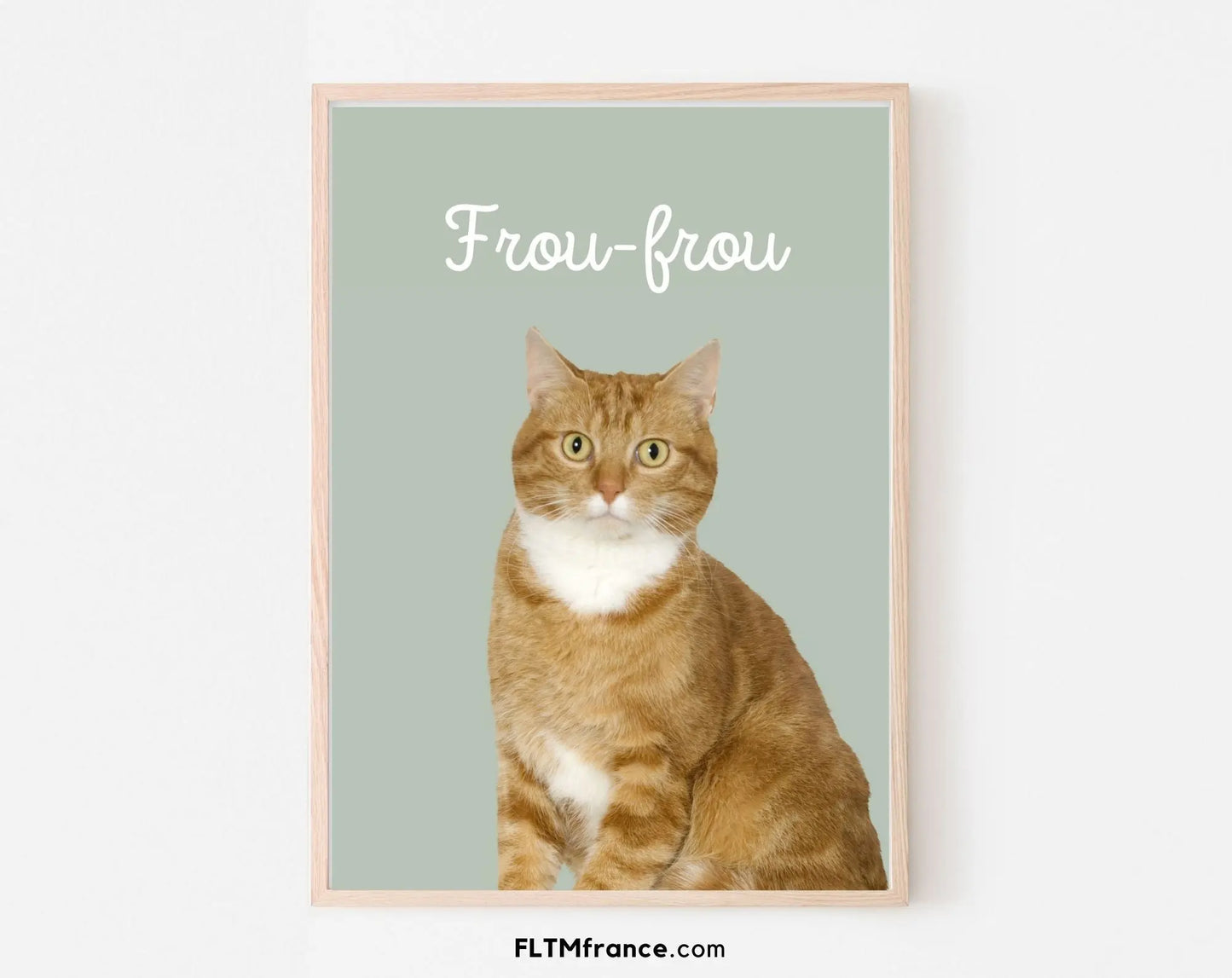 Portrait de chat personnalisé - Affiche animaux de compagnie FLTMfrance