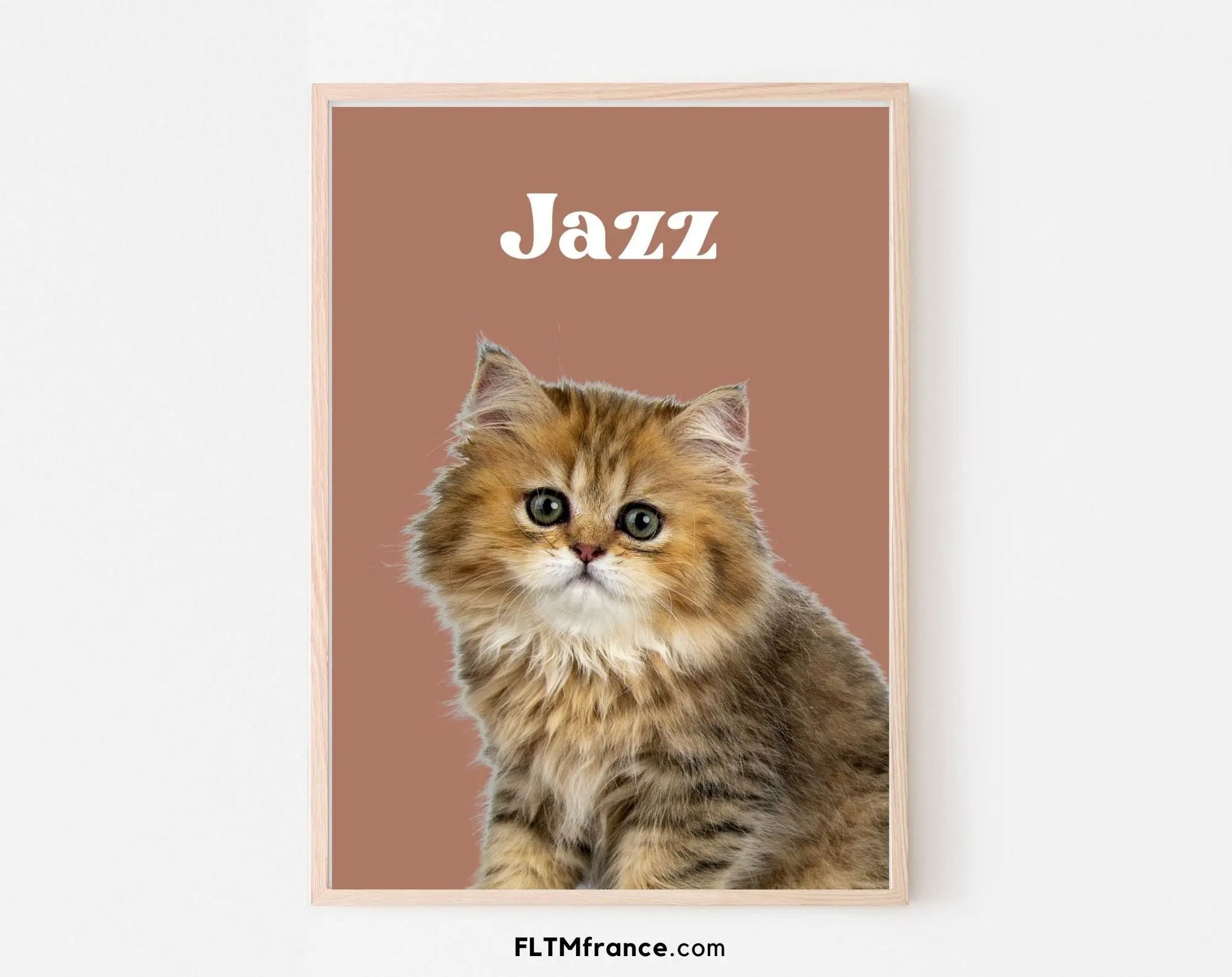 Portrait de chat personnalisé - Affiche animaux de compagnie FLTMfrance