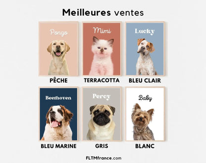 Portrait animal de compagnie - Affiche personnalisée FLTMfrance