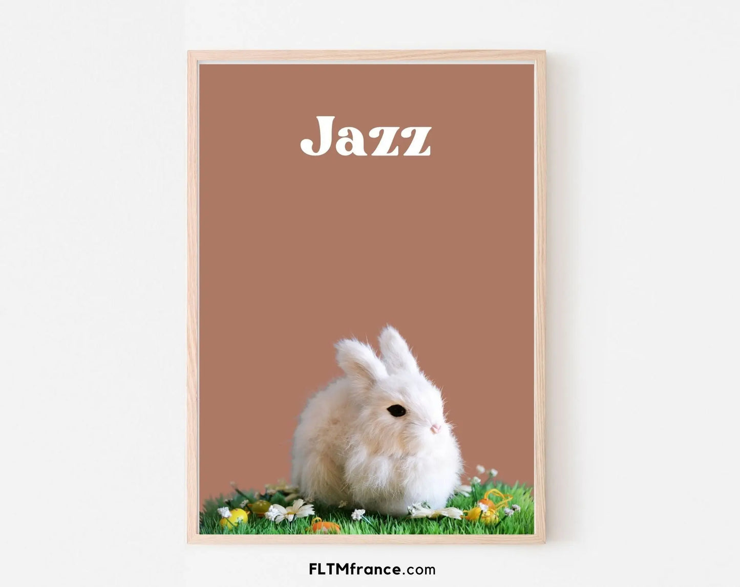 Portrait de lapin personnalisé - Affiche animaux de compagnie FLTMfrance