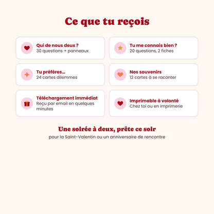 Contenu du quiz du couple