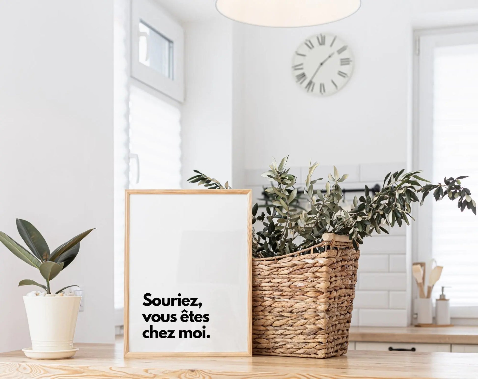 Souriez vous êtes chez moi - Affiche citation humour FLTMfrance