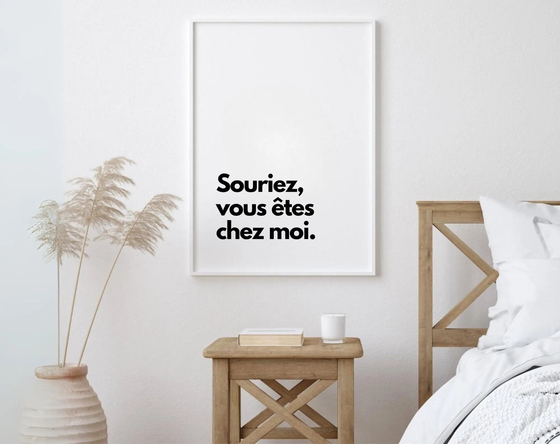 Souriez vous êtes chez moi - Affiche citation humour FLTMfrance