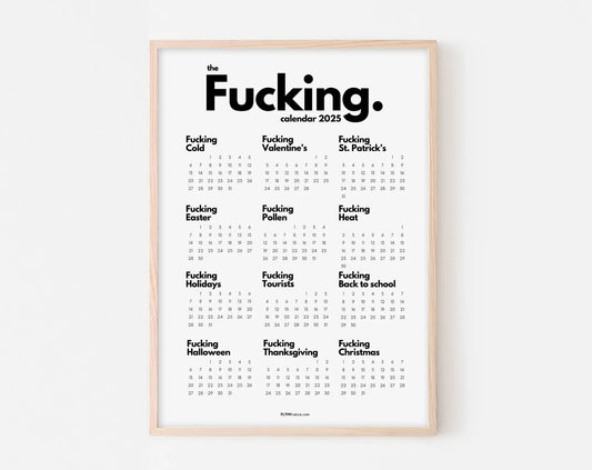 The Fucking Calendar 2025 - Calendrier Putain en anglais FLTMfrance