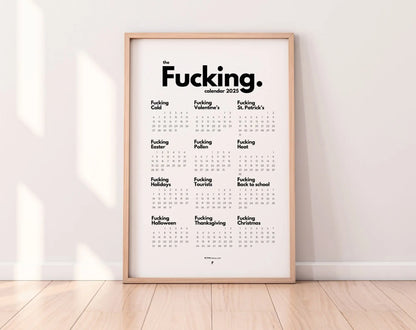 The Fucking Calendar 2025 - Calendrier Putain en anglais FLTMfrance