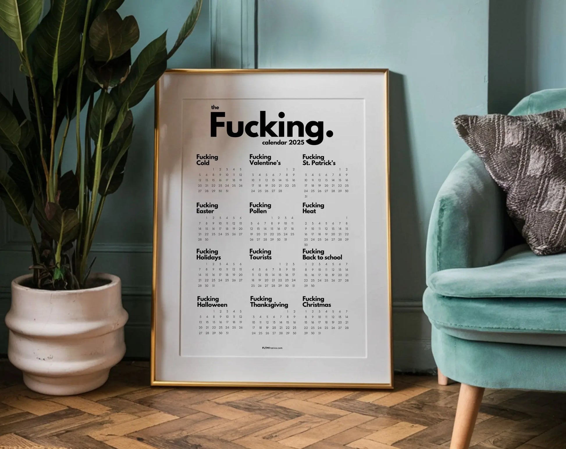 The fucking calendar 2025 - Calendrier Putain en anglais FLTMfrance