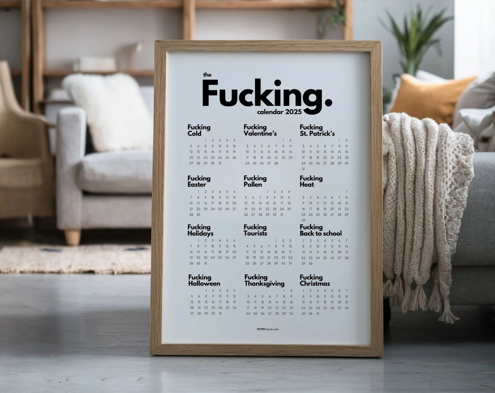 The fucking calendar 2025 - Calendrier Putain en anglais FLTMfrance