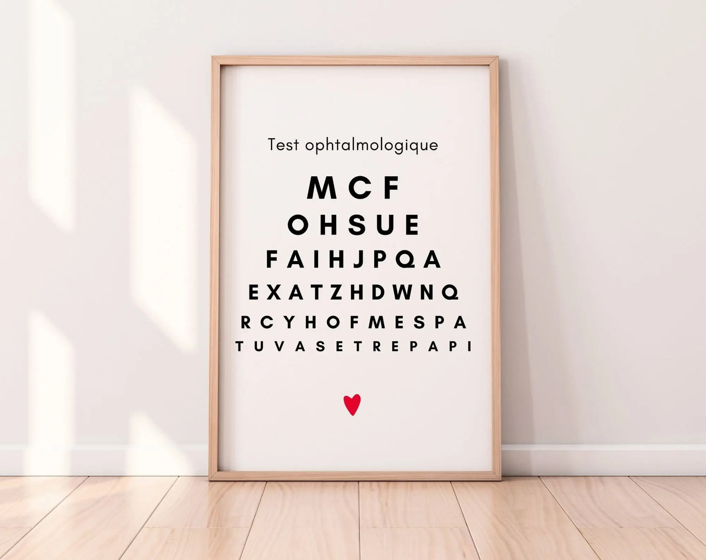 Tu vas être papi - Affiche test ophtalmologique - Annonce grossesse grand-père originale FLTMfrance