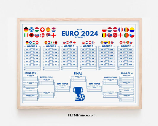 UEFA Euro 2024 Germany Football Poster FLTMfrance