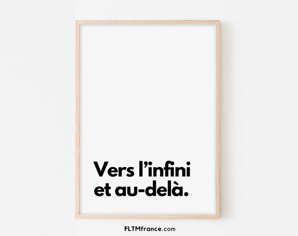 Vers l'infini et au-delà - Buzz l'éclair - Toy Story - Affiche de film et dessin animé