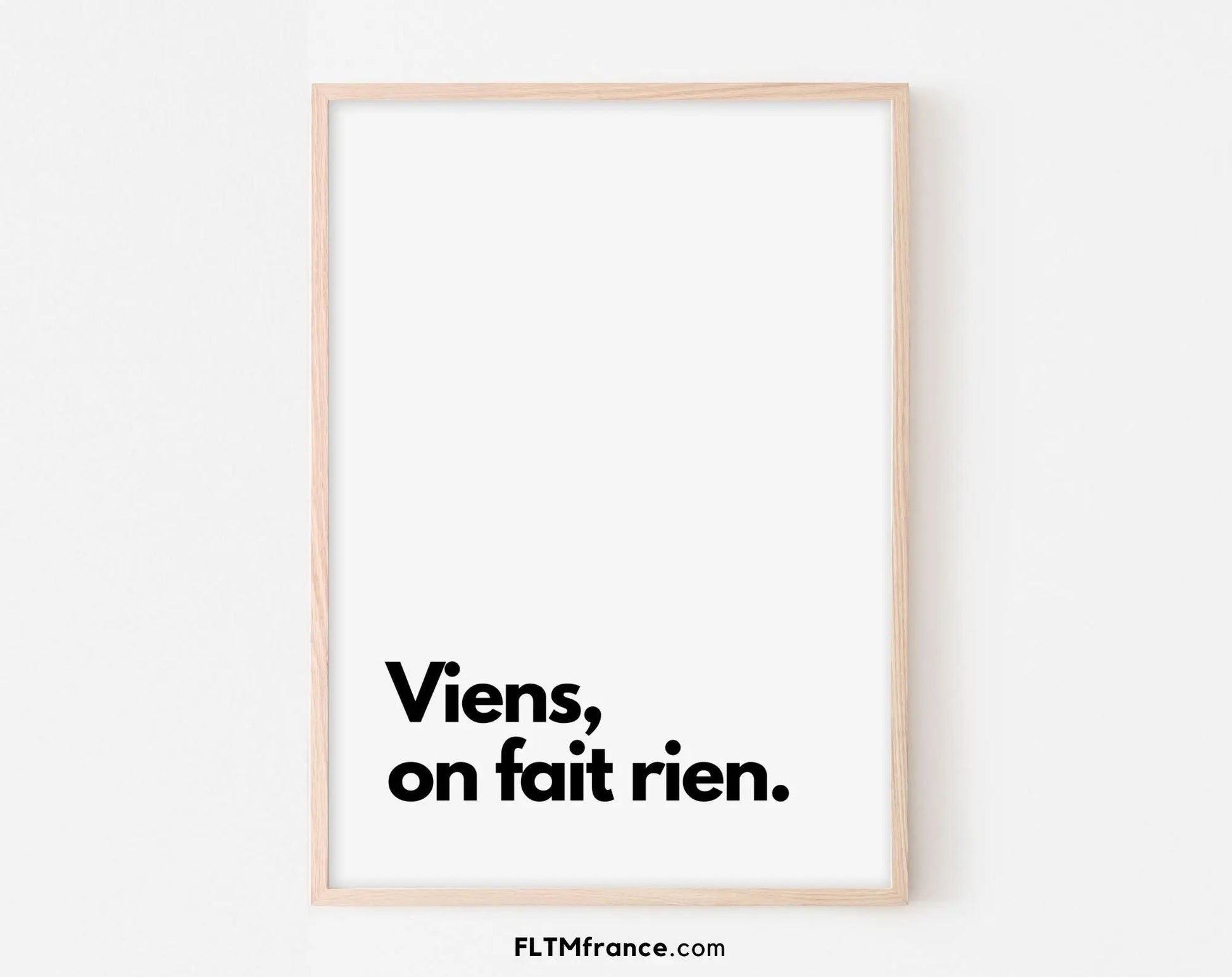 Viens on fait rien - Affiche citation humour FLTMfrance