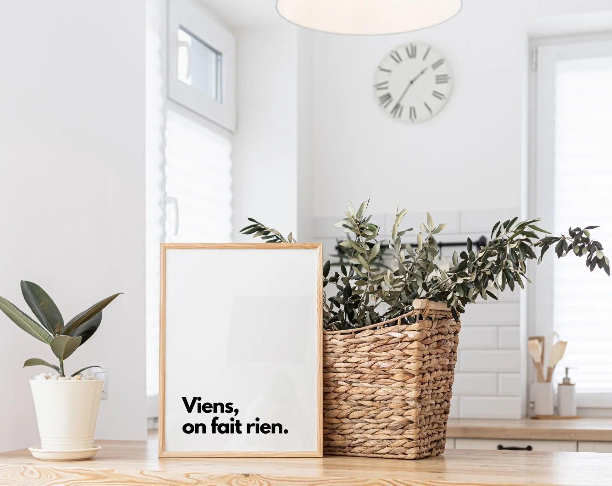 Viens on fait rien - Affiche citation humour FLTMfrance