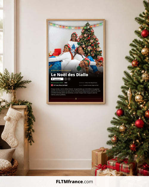 Affiche Netflix Noël en famille personnalisée
