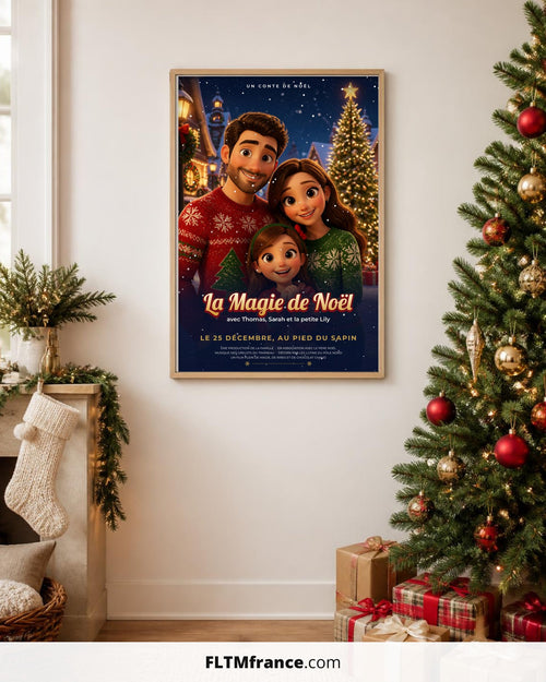 Affiche personnalisée Film d'animation 3D de Noël