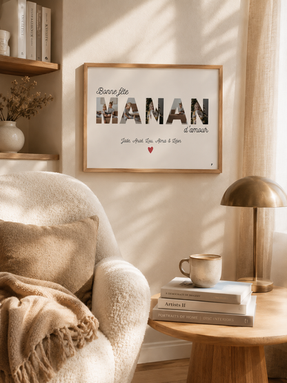 Bonne fête Maman - Affiche Personnalisée