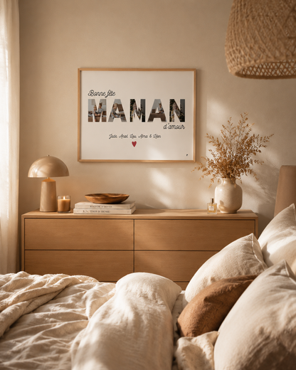 Bonne fête Maman - Affiche Personnalisée