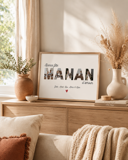 Bonne fête Maman - Affiche Personnalisée