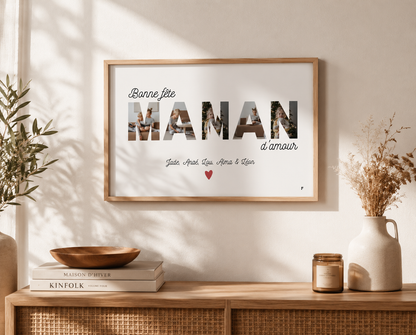 Bonne fête Maman - Affiche Personnalisée