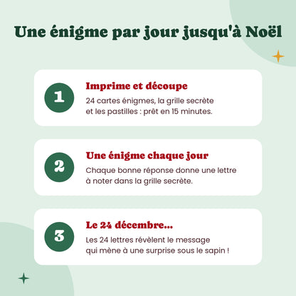 Comment fonctionne le calendrier de l'Avent escape game