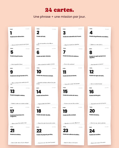 Calendrier de l'Avent Putain à imprimer – visuel 2