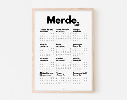 Calendrier de Merde 2027 officiel à imprimer – FLTM
