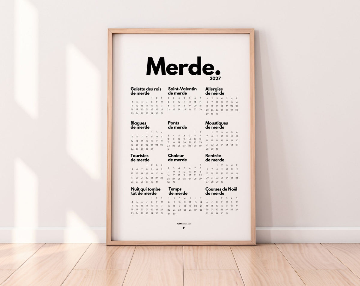 Calendrier de Merde 2027 officiel à imprimer – FLTM