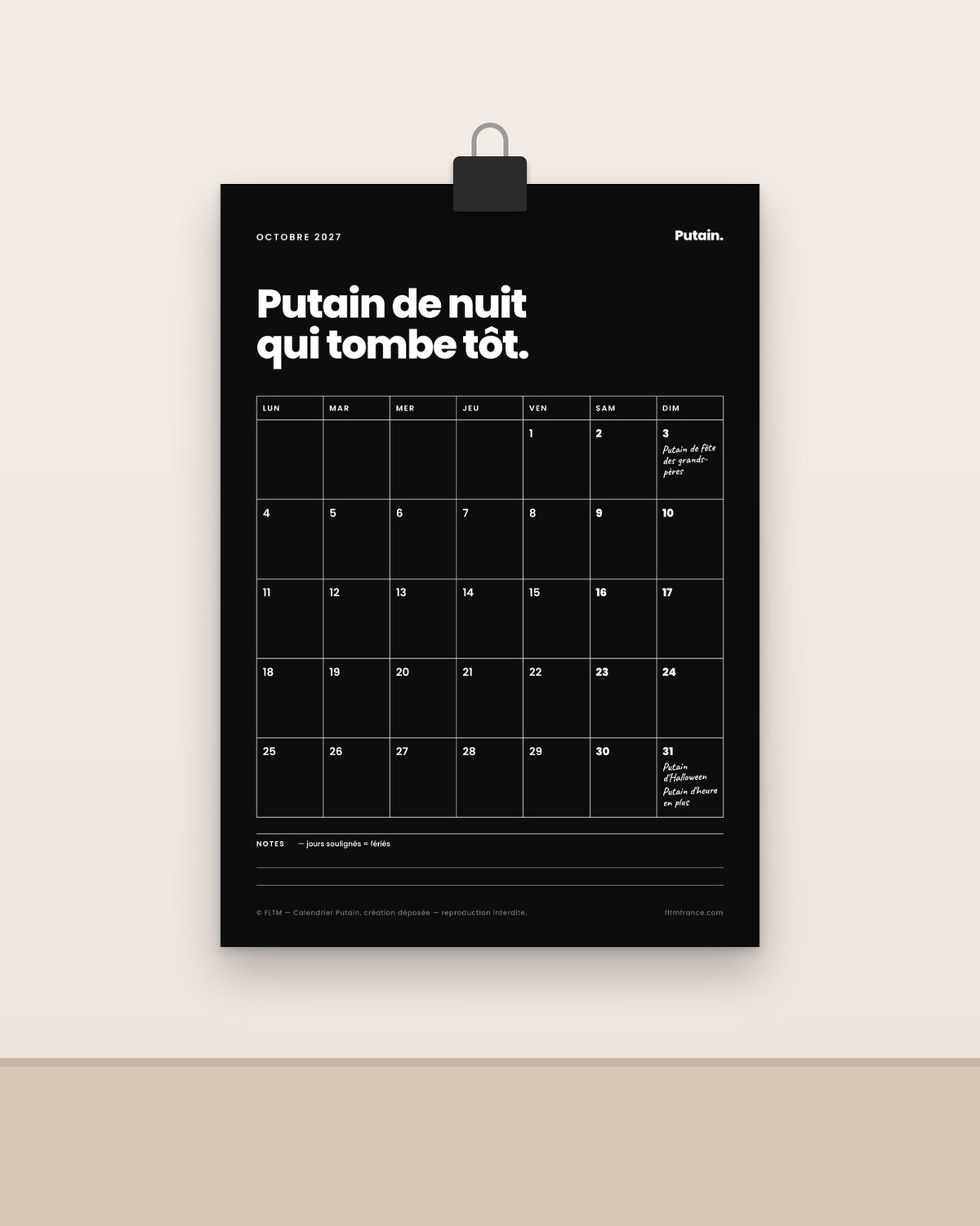Calendrier Putain 2027 mensuel à imprimer – visuel 5