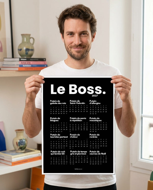 Calendrier Putain personnalisé 2027 officiel - Calendrier humour à imprimer