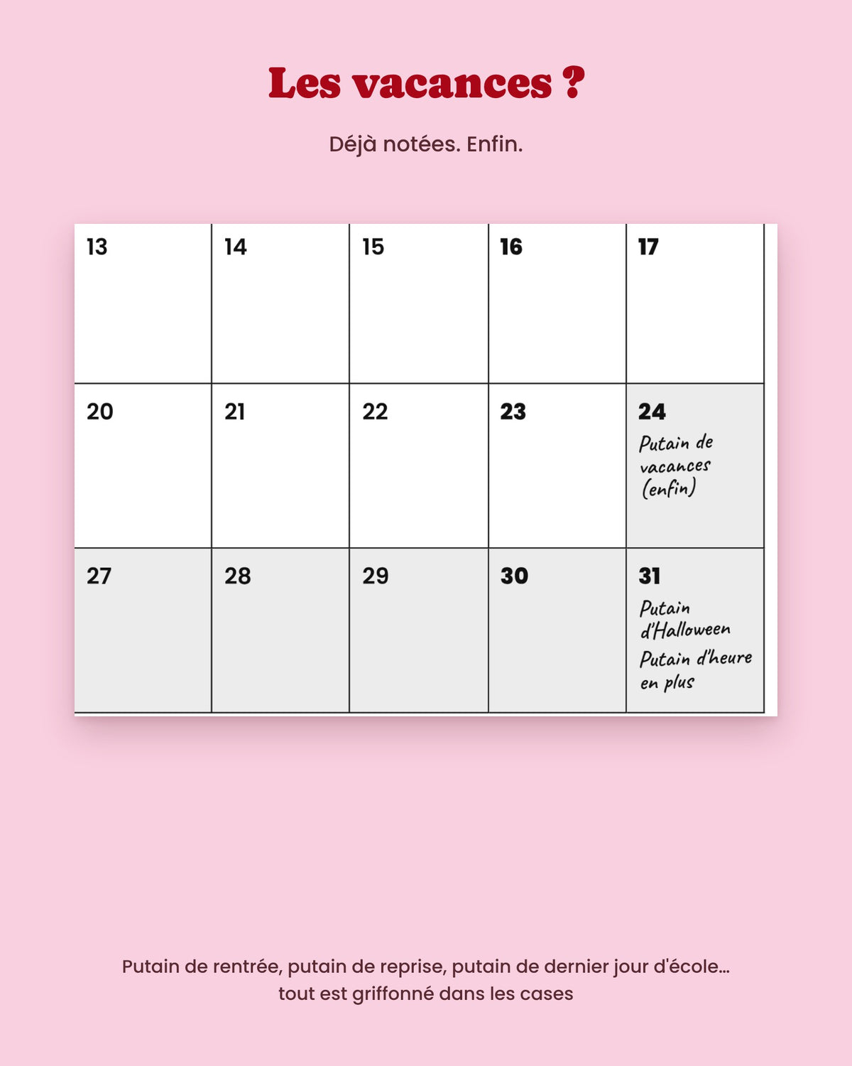 Calendrier scolaire Putain 2027-2028 à imprimer – visuel 3