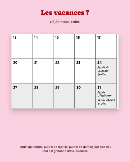 Calendrier scolaire Putain 2027-2028 à imprimer – visuel 3