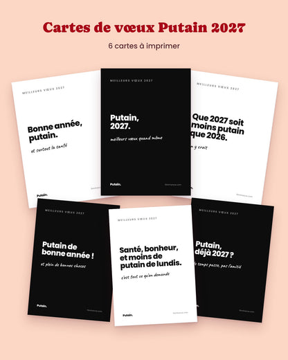 Cartes de vœux Putain 2027 à imprimer – visuel 1