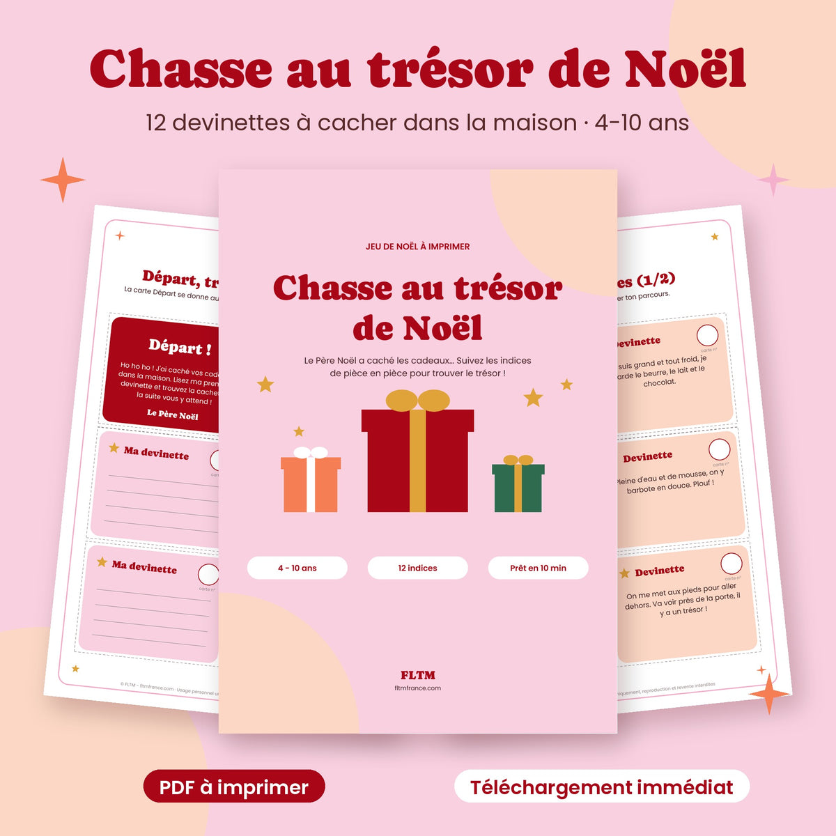 Chasse au trésor de Noël à imprimer FLTM