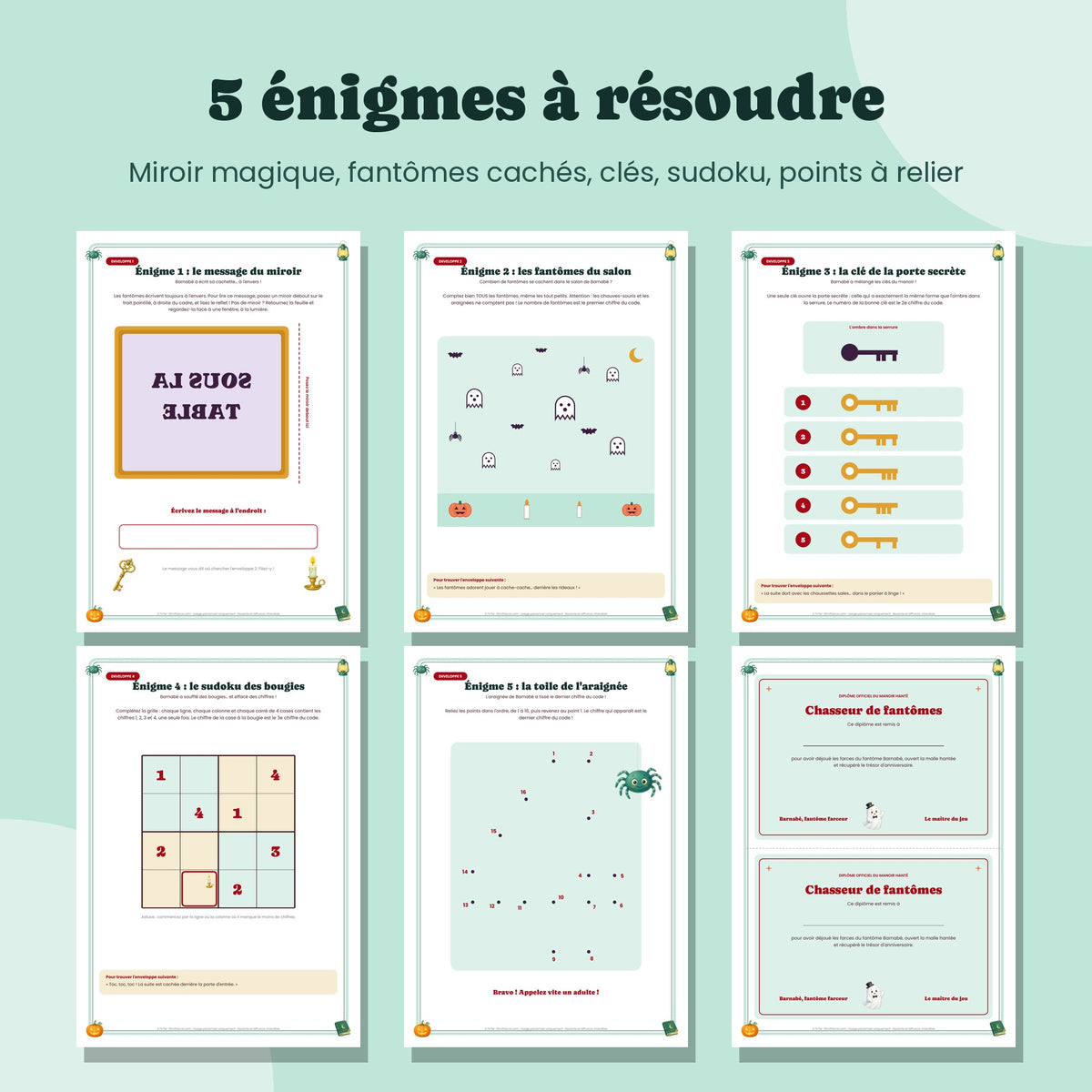 Les 5 énigmes de l'escape game anniversaire maison hantée