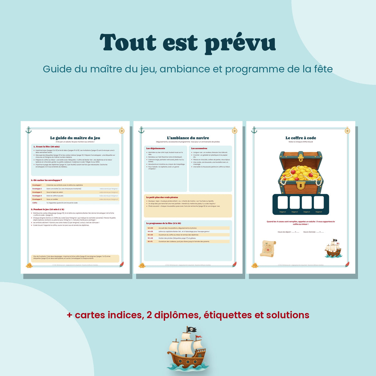 Guide du maître du jeu et programme de la fête pirate