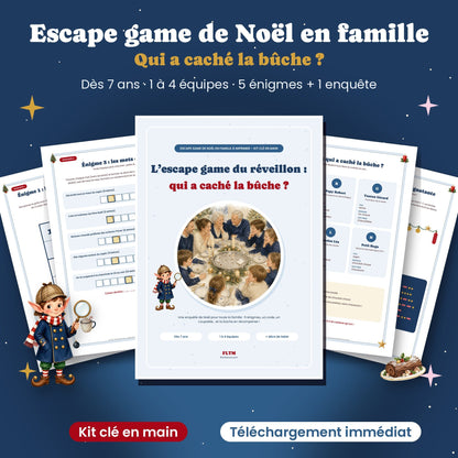 Escape game de Noël en famille à imprimer