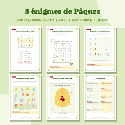 Les 5 énigmes de l'escape game de Pâques pour enfants