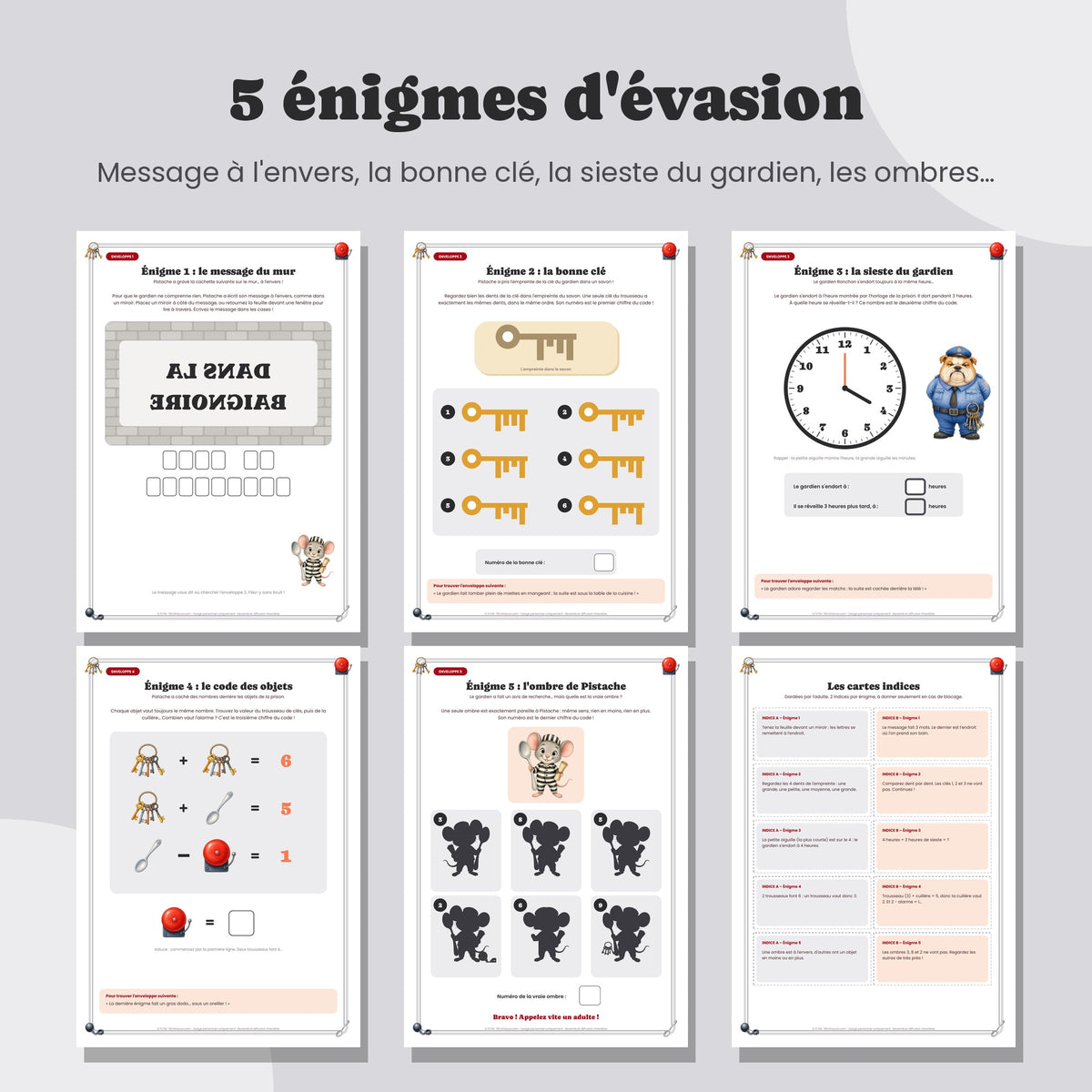 Les 5 énigmes de l'escape game prison