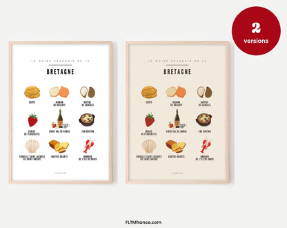 Affiche cuisine en version blanche et version crème