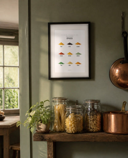 Affiches cuisine FLTM encadrées dans une cuisine